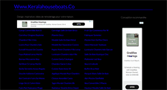 Desktop Screenshot of keralahouseboats.co